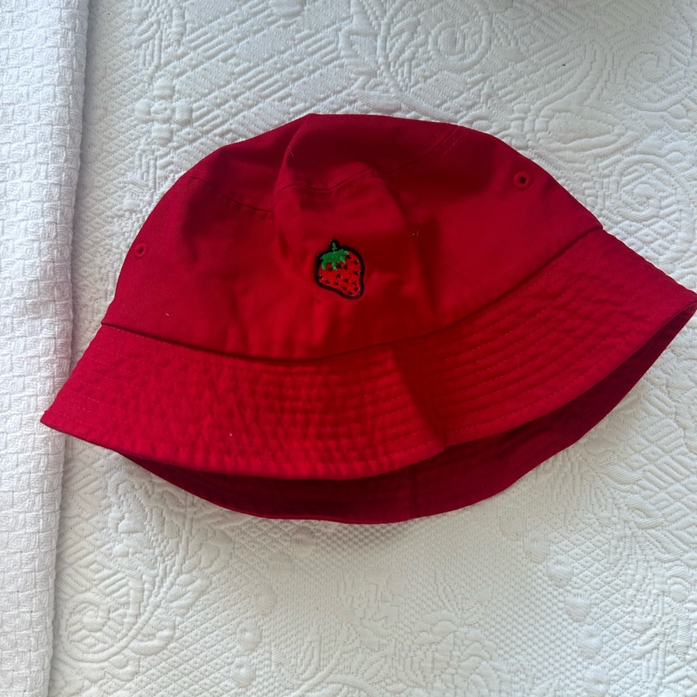 strawberry bucket hat